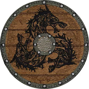 Wikinger Deko Aufnäher Wikingerschild Aufbügler Vikings Morale Patches 75x75mm - Bild 1 von 7