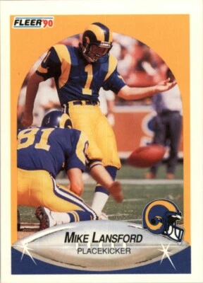 1990 Fleer NFL Mike Lansford #41 - Image 1 of 2