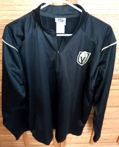 Vegas Golden Knights Mens XL Long Sleeve Shirt Pullover Black 1/4 Zip NHL - Picture 1 of 4