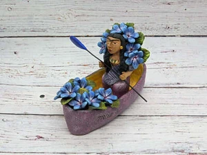 Maria Mexican Folk Art, Home Decor, Woman Figurine Statue, Clay Pottery Original - Picture 1 of 5