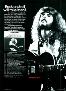 1975 Ted Nugent Debut Album Release & Tour  Music Industry Promo Reprint Ad - Picture 1 of 1