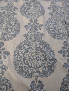 (2) Pottery Barn Curtains Panels Lucianna Medallion Blue Ivory ~ 50" x 108" Pair - Picture 1 of 11