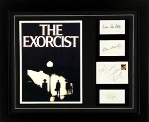 Exhibición enmarcada firmada por El Exorcista Linda Blair Max Von Sydow Burstyn Blatty JSA - Imagen 1 de 6