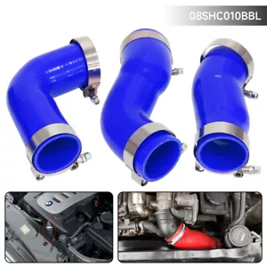 Silikon Ladeluftkühler Turbo Rohr Schlauch mit Schellen Kit für BMW E60 E61 530d - Picture 1 of 10