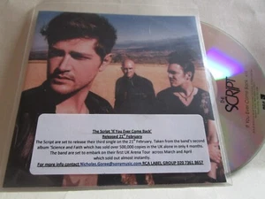 The Script – If You Ever Come Back RCA Label Group 2010 UK Promo CD Single - Picture 1 of 3