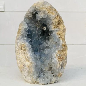 Top Natur Blau Kristall Höhle Quarz Kristall Höhle Mineralien Proben 2700g - Bild 1 von 13