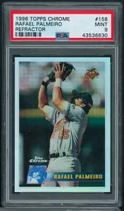 1996 Topps Chrome Refractor RAFAEL PALMEIRO SP #158 PSA 9 MINT B6 - Bild 1 von 2