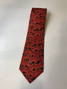 Cravatta vintage natalizia KEITH DANIELS CRAVATTA UOMO - Poinsettia ��100% poliestere - Foto 1 di 3