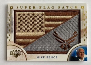 Decision 2016 Mike Pence Super Flag Patch Gold Foil Air Force Flag Variant Rare 
