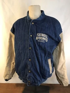 Sandhill Motorsports AMA Blu Denim Foderato Trucker Giacca Jeans Uomo Large (NC7) - Foto 1 di 8