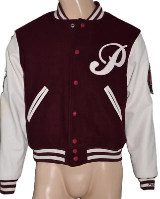 Chaqueta Universitaria Headgear Pequeña Liga Negra Béisbol Philadelphia Estrellas Granate Foto 1 de 4