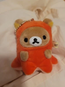 Rilakkuma Bear Octopus Sausage Keychain Mascot San-X Small Plush - Picture 1 of 3