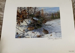 1983 Int Quail Foundation Print & Stamp Limited  Edition by Owen J. Gromme - Picture 1 of 16