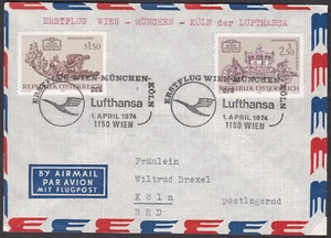 FFC0746 Lufthansa First Flight Cover, FFC, Wien – Koln - Picture 1 of 2