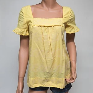 Juicy Couture Yellow Short-sleeve Blouse Small $128 - Imagen 1 de 4