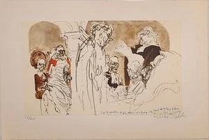 FELIKS TOPOLSKI, Original Lithographie, Der Hof der Bögen, signiert nummeriert - Bild 1 von 3