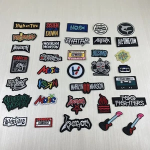 Random Lot of 34 Patches Iron On Sew On Music Punk Metal Rock - Picture 1 of 21