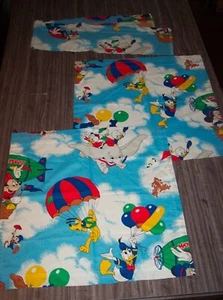 JUEGO DE CORTINA DE VENTANA Walt Disney de colección con cenefa Dumbo Mickey Goofy Chip Dale - Imagen 1 de 9
