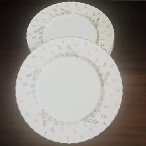 Style House Picardy Fine China Japan Dinner Plate Floral Pattern Set of 4 - Picture 1 of 10