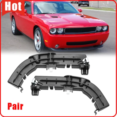 Par de soportes de guardabarros para parachoques delantero Dodge Challenger 2008-2021 viga de soporte Foto 1 de 4