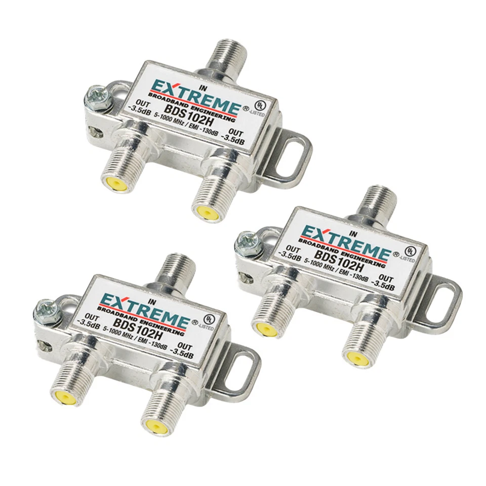 2 Way Extreme/Amphenol 1Ghz High Performance Coaxial Cable Splitter BDS102H 3 - Image 1 of 4