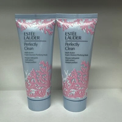 2 Estee Lauder Perfectly Clean Multi-Action Foam Cleanser/Purifying Mask 75ml ea - Image 1 of 3