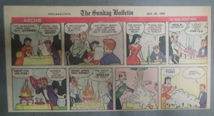 Archie Sunday Page by Bob Montana from 7/25/1954 Third Size Page ! - Picture 1 of 1