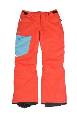 Pantalones esquí nieve Salomon AdvancedSkin Dry 10k/10k para mujer rojo/azul 366039 talla L Foto 1 de 4