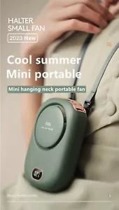 Mini Portable Fan Rechargeable Bladeless Turbo Ultra Quiet Student type-C strap - Picture 1 of 21