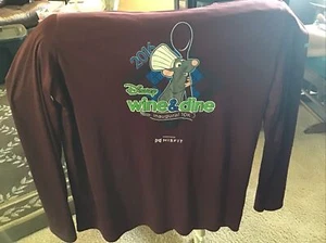 Disney T Shirt Wine & Dine 2016 Double Dry Large Long Sleeve Champion Sports - Picture 1 of 13