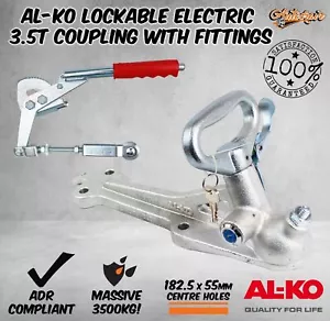 Alko Trailer Electric Lockable Coupling Fittings Caravan 3500kg 3.5T 614015L - Picture 1 of 2