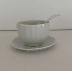 Mayonnaise/Condiment - White Glass - 3 Pieces - Picture 1 of 2