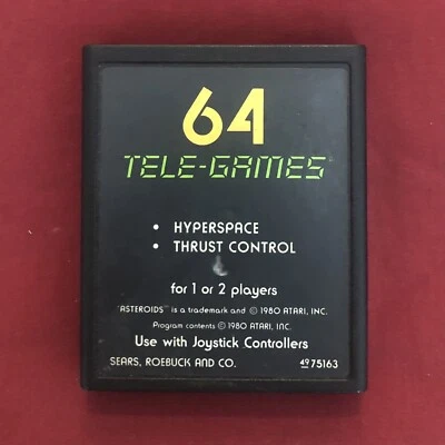 Asteroids Sears Telegames Atari 2600 Rare Misprint Tested Works VG Condition - Image 1 of 3