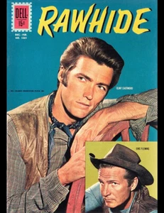 CLINT EASTWOOD And ERIC FLEMING In RAWHIDE 11x14 COMIC Cover Print Dec-Feb 1961 - Picture 1 of 1