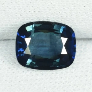 1.81 ct GIT" BEST GRADE "UNHEATED BLUE GREEN NATURAL SAPPHIRE - Cushion Video !! - Picture 1 of 3