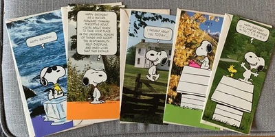 Five Retro Peanuts Snoopy Greetings Cards  - Image 1 of 4