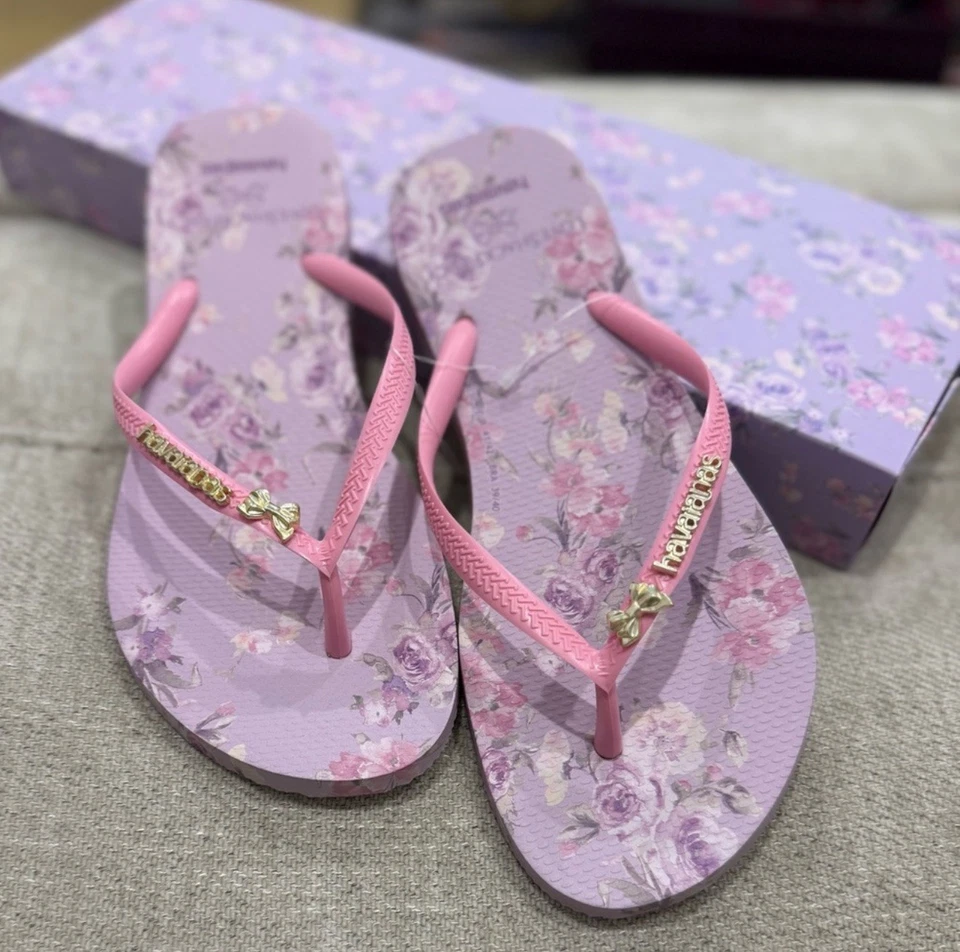 🎀 Chanclas delgadas LoveShackFancy x Havaianas para mujer 9/10 🎀 nuevas en caja Foto 1 de 4