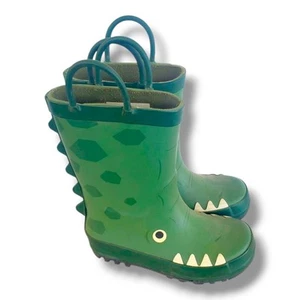 Stivali da pioggia Cat And Jack, dinosauro verde, taglia 8 scarpe da bambino super carine - Foto 1 di 5