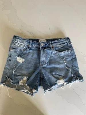 Pantalones cortos para mujer Dear John GIGI HR flecos parte inferior talla 32 pantalones de mezclilla azules lavados medianos Foto 1 de 4