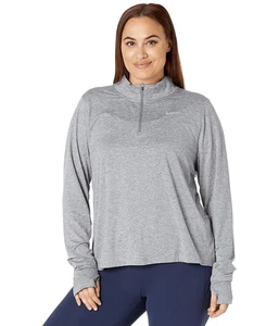 Nike Element Damen 1/2 Reißverschluss Laufoberteil grau Übergröße 1X neu mit Etikett - Bild 1 von 15