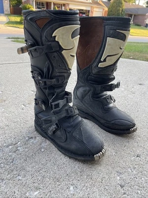 Botas de Motocross Thor Cuero Negro Hebillas Ajustables Protección Foto 1 de 4