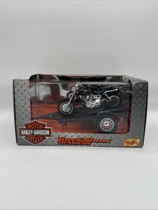 Maisto Harley Davidson Tow & Show Motorcycle & Trailer 1/18 Scale Diecast - Picture 1 of 3