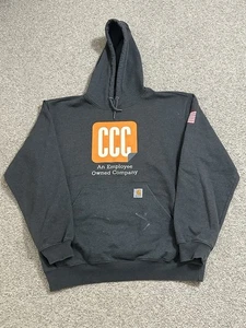 Carhartt CCC Info. Services Company lockerer Kapuzenpullover Erwachsene Large abgenutzt Y2K - Bild 1 von 13