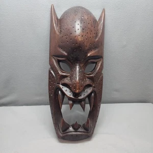 Vintage Alii Woods Handarbeit Honolulu Tiki geschnitzte Maske Wandbehang - Bild 1 von 8