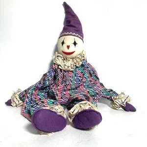 Vintage Hand Made Cloth Clown Halloween, Handmade Prop/Display 27” - Picture 1 of 5