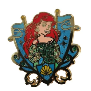 Disney Pin Little Mermaid Princess Ariel Jeweled Crest AP Artist Proof 00000 - Picture 1 of 6