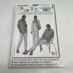Burda Pattern #7787 Jacket Pants Shirt Pantsuit Womans Size 10 - 22 - Picture 1 of 6