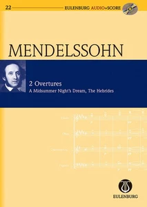 Study Score Mendelssohn 2 Overtures Op 21/Op 36 Orchestra Sheet Music Book & CD - Picture 1 of 1