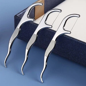 Leicht Zahnseide-Stick Zahnseide Zahnseide aus Edelstahl Halter für Zahnseide - Bild 1 von 12