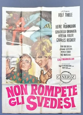MANIFESTO poster 4F NON ROMPETE GLI SVEDESI ROLF THIELE HEINZ RUHMANN 1968   U59 - Immagine 1 di 4